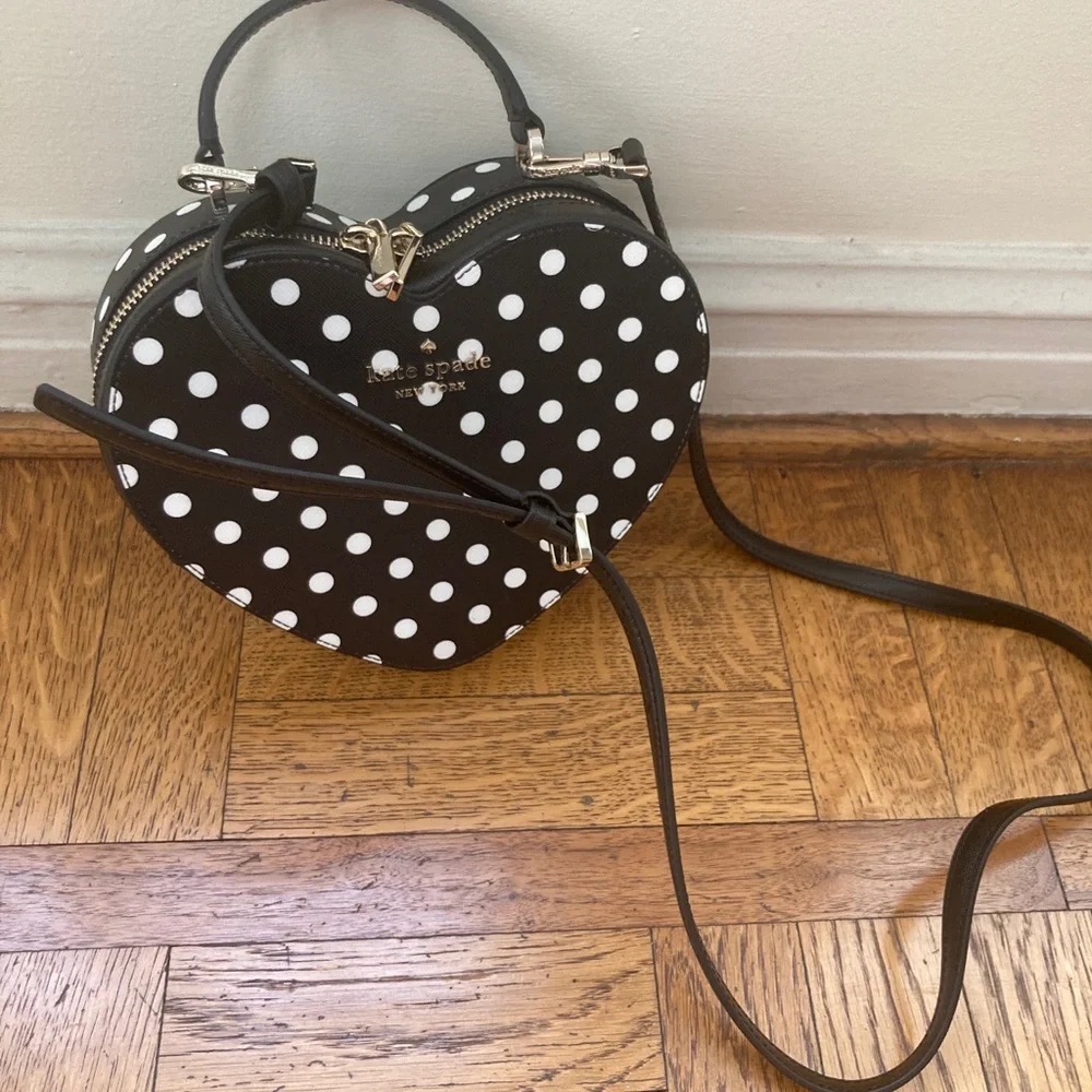 Kate Spade Love Shack Polka Dot Heart Purse - Picture 9 of 12